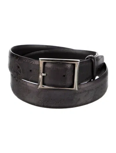 Pre-owned Berluti Leather Belt In Black
