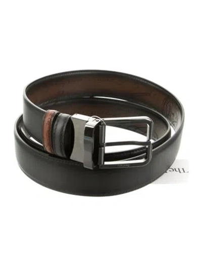 Pre-owned Berluti Leather Belt In Black