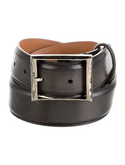 Pre-owned Berluti Leather Belt In Black