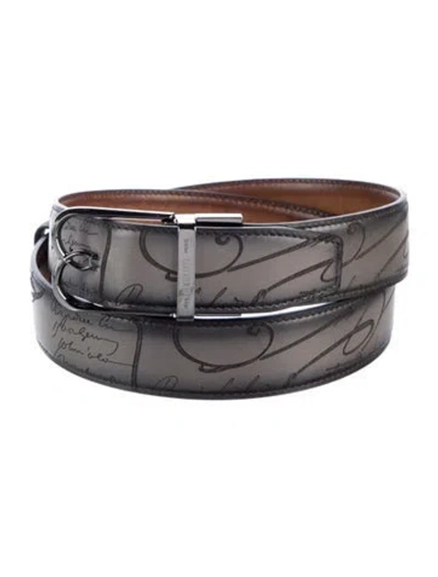 Pre-owned Berluti Leather Belt In Black