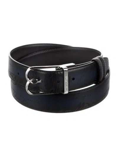 Pre-owned Berluti Leather Belt In Blue