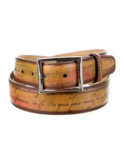 Pre-owned Berluti Leather Belt In Brown