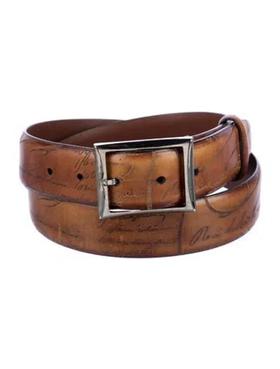 Pre-owned Berluti Leather Belt In Brown