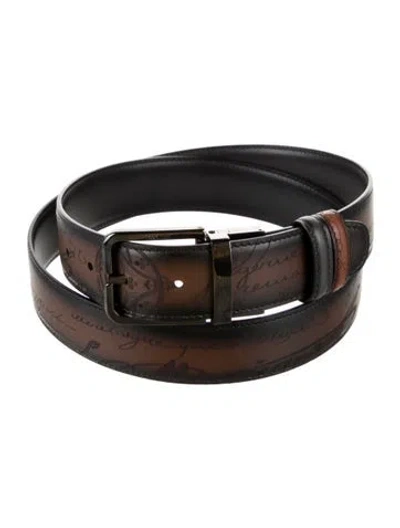 Pre-owned Berluti Leather Belt In Brown