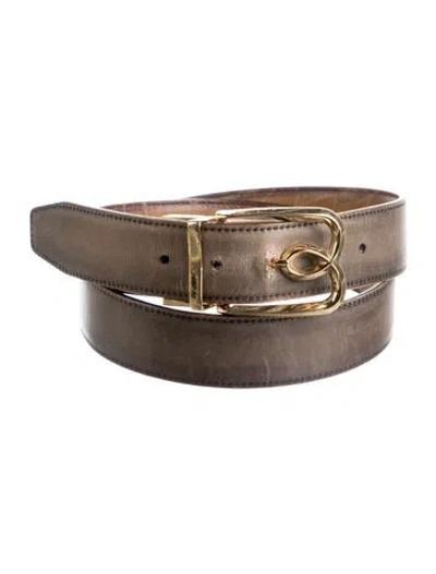 Pre-owned Berluti Leather Belt In Brown
