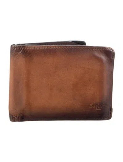 Pre-owned Berluti Leather Bifold Wallet In Brown
