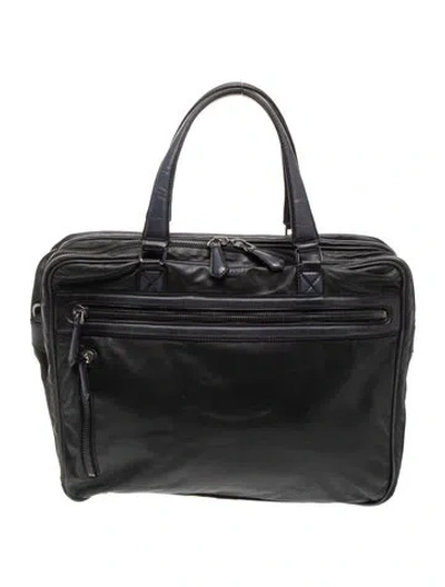 Pre-owned Berluti Leather Briefcase In Black