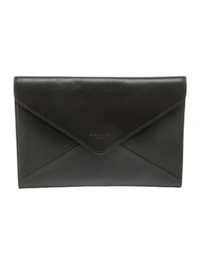 Pre-owned Berluti Leather Clutch In Black