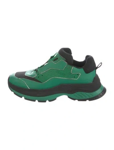 Pre-owned Berluti Leather Colorblock Pattern Athletic Sneakers In Green
