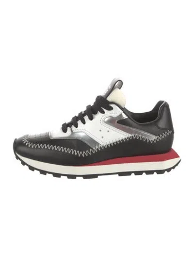 Pre-owned Berluti Leather Colorblock Pattern Sneakers In Black/white