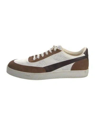 Pre-owned Berluti Leather Colorblock Pattern Sneakers In Multi