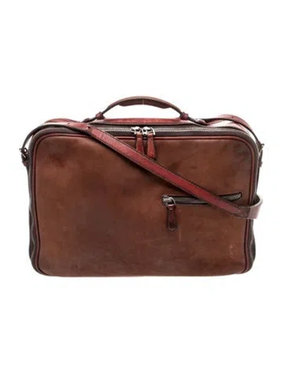 Pre-owned Berluti Leather Crossbody Bag In Brown