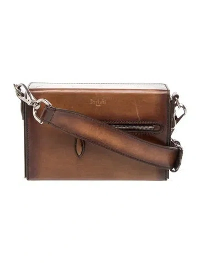 Pre-owned Berluti Leather Crossbody Bag In Brown