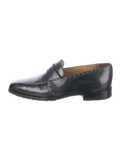 Pre-owned Berluti Leather Dress Loafers In Black