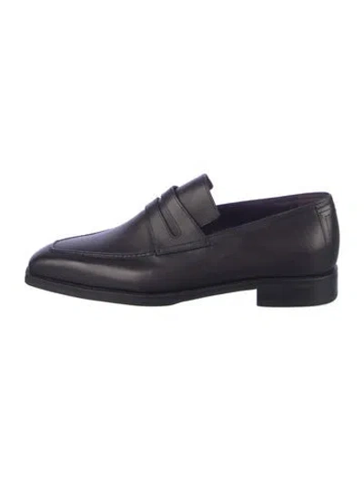 Pre-owned Berluti Leather Dress Loafers In Blue
