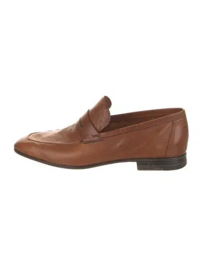 Pre-owned Berluti Leather Dress Loafers In Brown