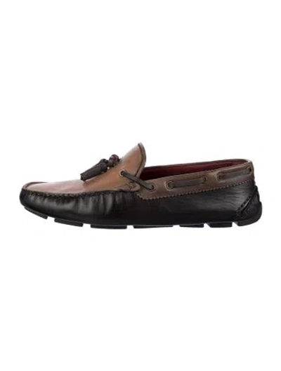 Pre-owned Berluti Leather Drivers In Black
