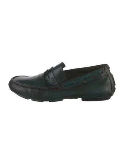 Pre-owned Berluti Leather Drivers In Green