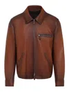 Berluti Patina 1 Jour Leather Jacket In Brown
