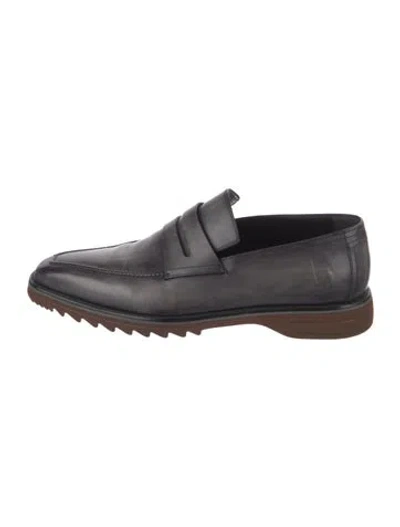 Pre-owned Berluti Leather Loafers In Black