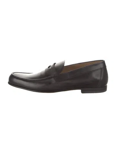 Pre-owned Berluti Leather Loafers In Black
