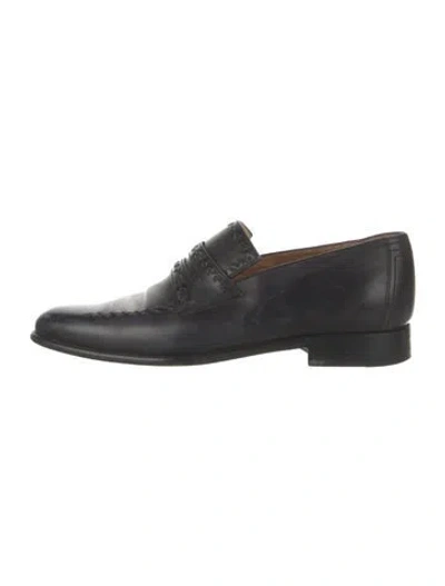 Pre-owned Berluti Leather Loafers In Black