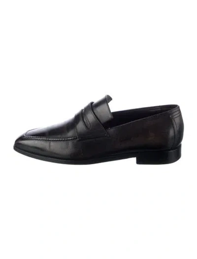 Pre-owned Berluti Leather Loafers In Blue