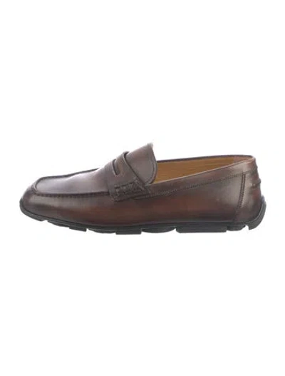 Pre-owned Berluti Leather Loafers In Brown