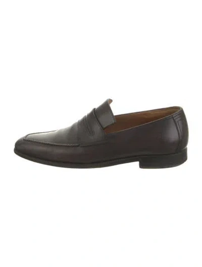 Pre-owned Berluti Leather Loafers In Brown