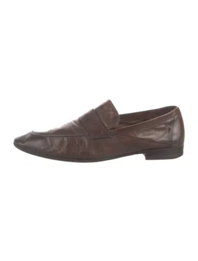 Pre-owned Berluti Leather Loafers In Brown