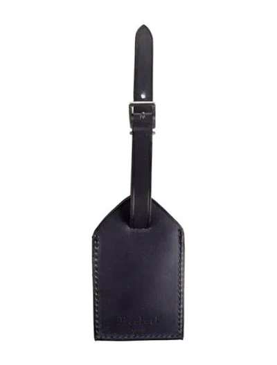 Pre-owned Berluti Leather Luggage Tag In Blue