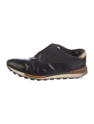 Pre-owned Berluti Leather Sneakers In Black