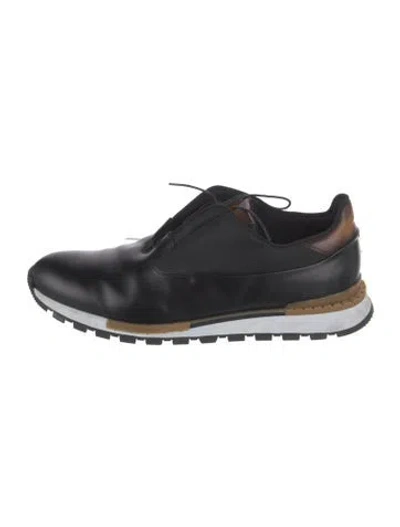 Pre-owned Berluti Leather Sneakers In Black