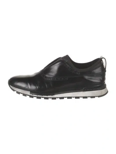 Pre-owned Berluti Leather Sneakers In Black