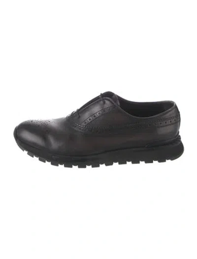 Pre-owned Berluti Leather Sneakers In Black