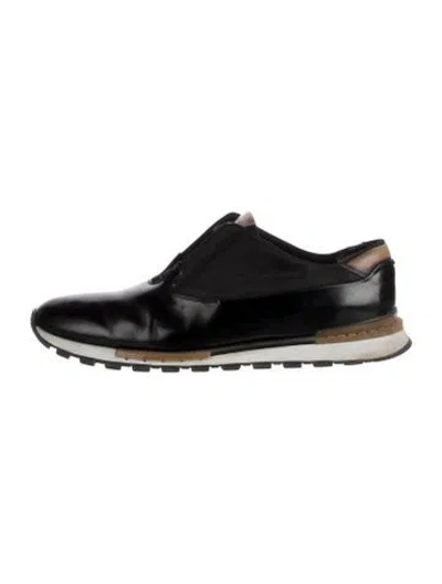 Pre-owned Berluti Leather Sneakers In Black