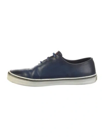 Pre-owned Berluti Leather Sneakers In Blue