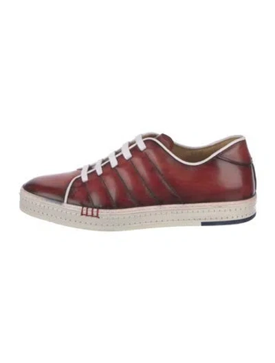 Pre-owned Berluti Leather Sneakers In Red