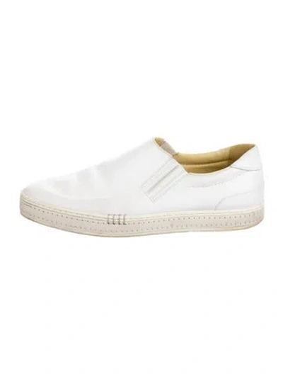 Pre-owned Berluti Leather Sneakers In White