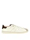 Berluti Leather Sneakers With Contrast Heel Tab In White