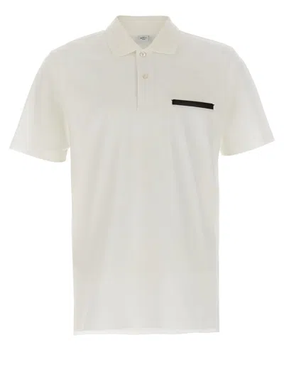 BERLUTI LEATHER TAB POLO SHIRT