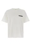 Berluti Leather-trim Crewneck T-shirt In White