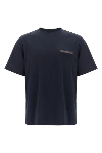 Berluti Pocket Crew Neck Short Sleeve T-shirt In Blue