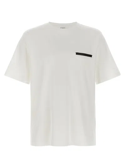 Berluti 'leather Tab' T-shirt In White