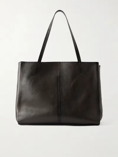 Berluti Leather Tote Bag In Black