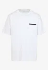 Berluti Leather-trim Crewneck T-shirt In White