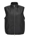 Berluti Scritto Print Sleeveless High Collar Vest In Grey