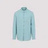 Berluti Sophisticated Linen Shirt In Blue