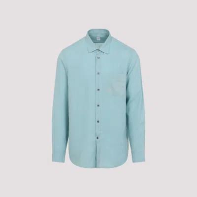 BERLUTI LIGHT BLUE LINEN SHIRT
