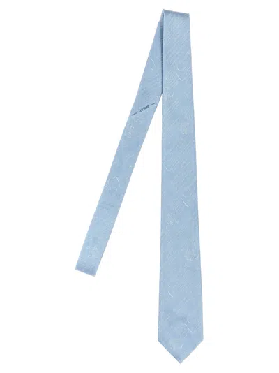 Berluti Jacquard Scritto Silk Tie In Blue